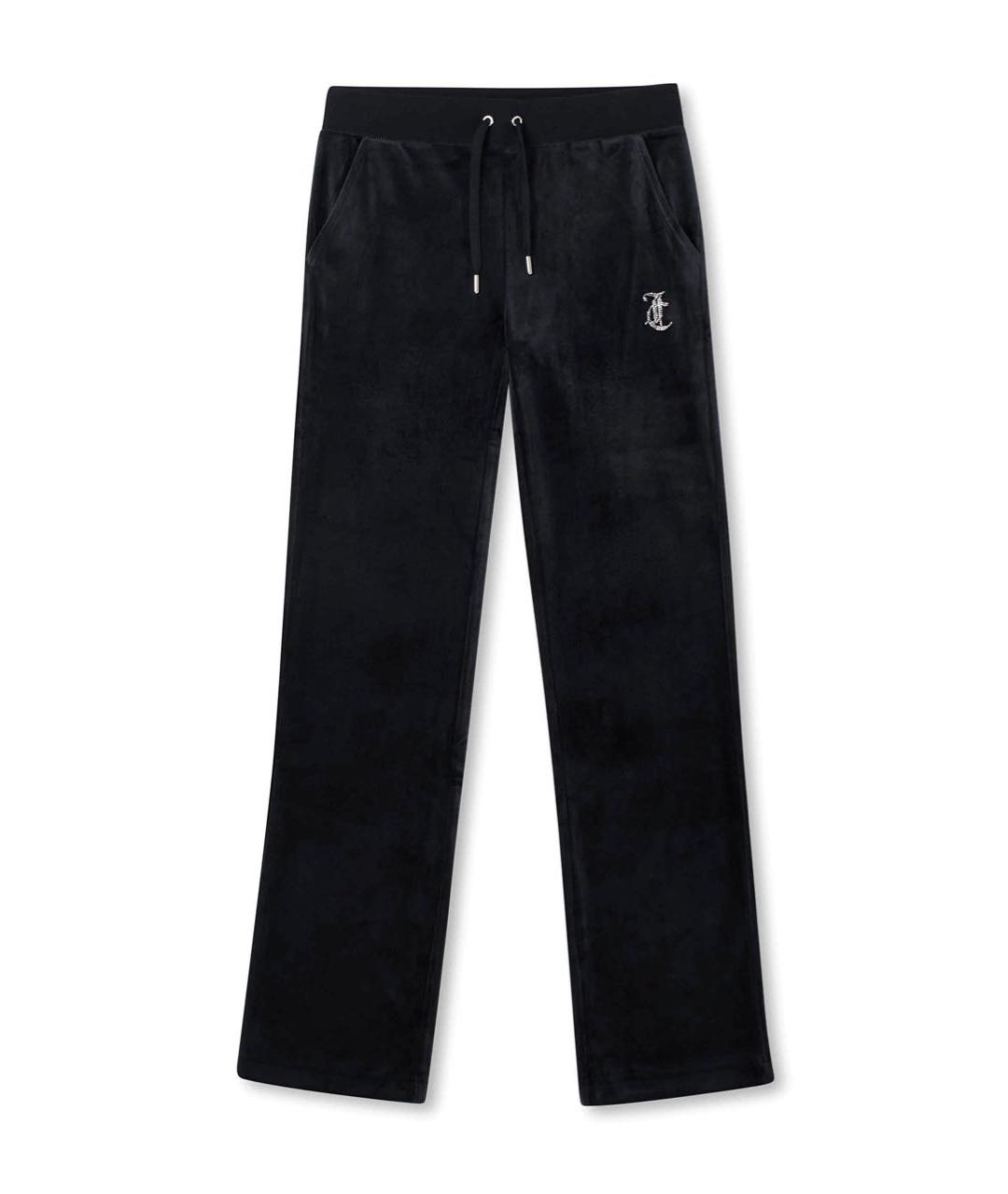 JUICY COUTURE Черные велюровые спортивные брюки и шорты, фото 1