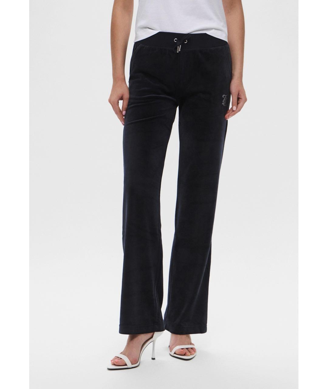 JUICY COUTURE Черные велюровые спортивные брюки и шорты, фото 4