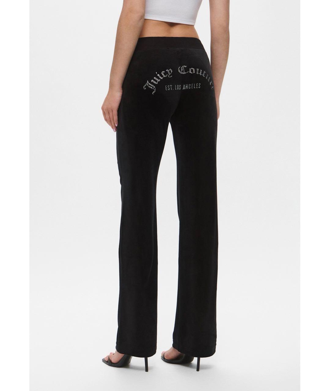 JUICY COUTURE Черные велюровые спортивные брюки и шорты, фото 3