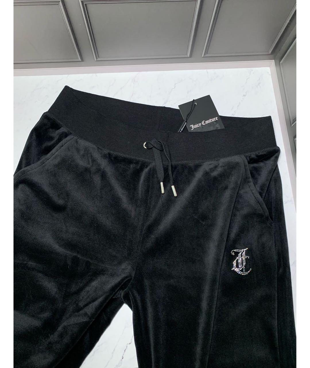 JUICY COUTURE Черные велюровые спортивные брюки и шорты, фото 5