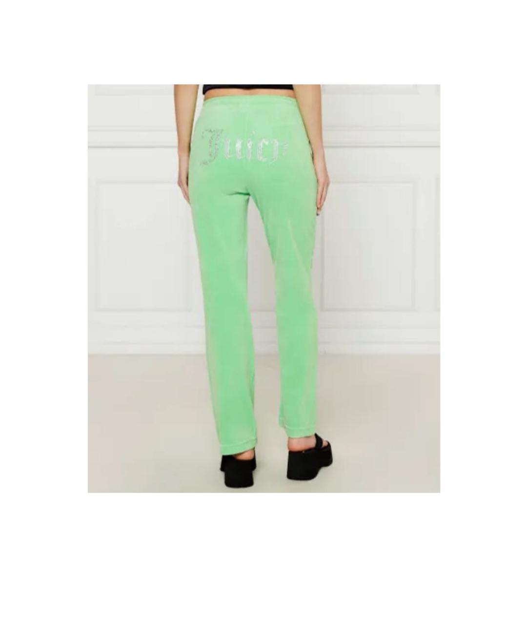 JUICY COUTURE Салатовые велюровые спортивные брюки и шорты, фото 5