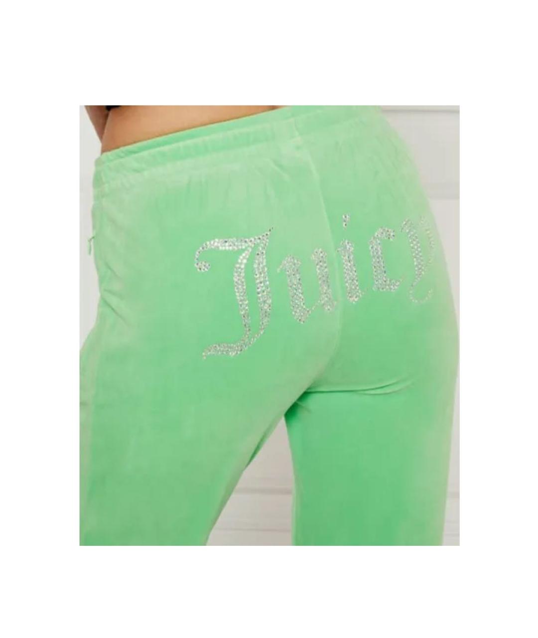 JUICY COUTURE Салатовые велюровые спортивные брюки и шорты, фото 6