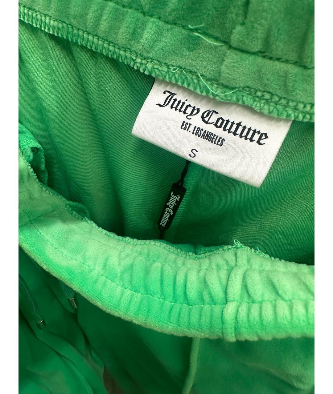 JUICY COUTURE Салатовые велюровые спортивные брюки и шорты, фото 7