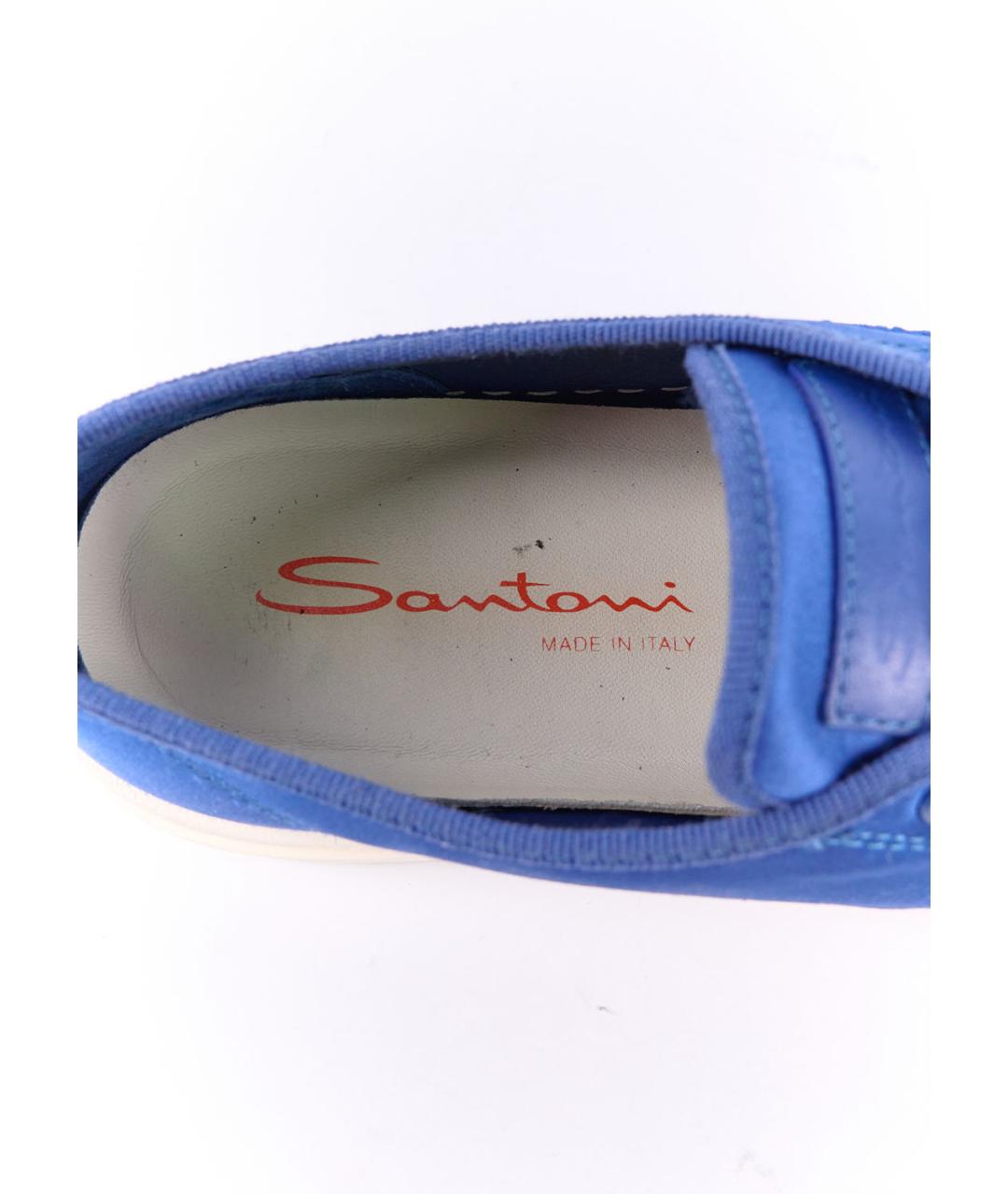 SANTONI Синие текстильные кеды, фото 3