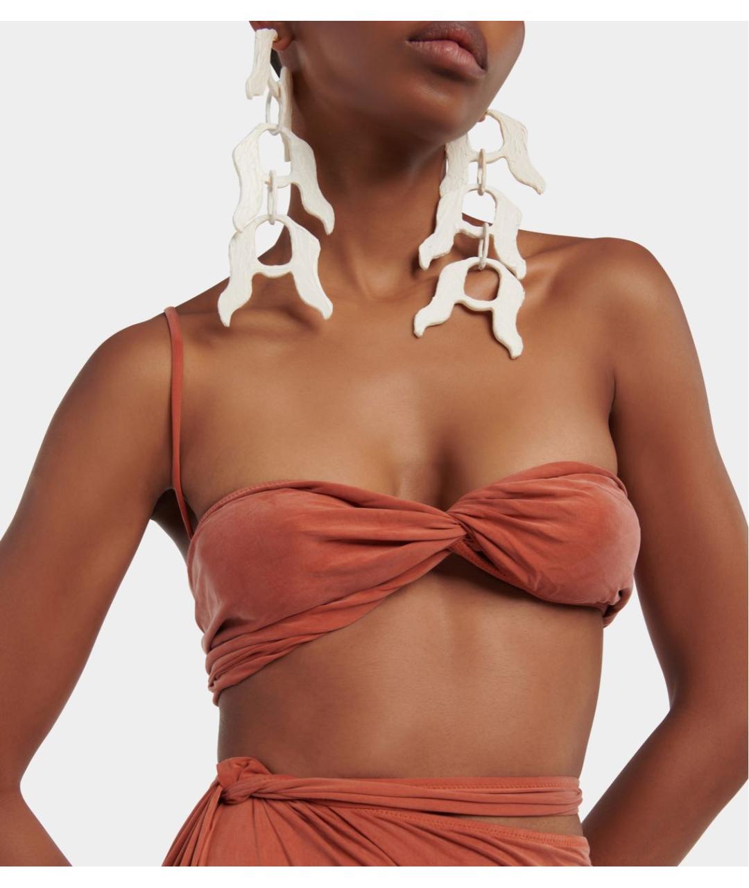 JACQUEMUS Коричневая майка, фото 3