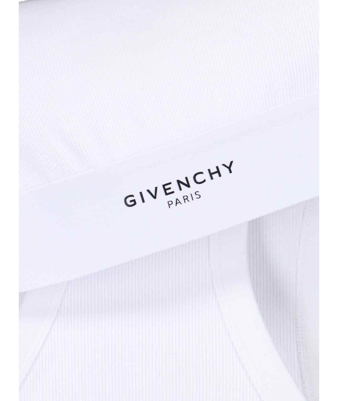 GIVENCHY Белая хлопко-эластановая майка, фото 3