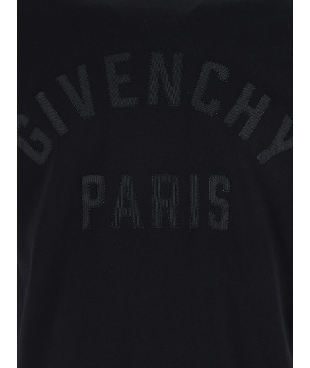 GIVENCHY Черная хлопковая футболка, фото 3