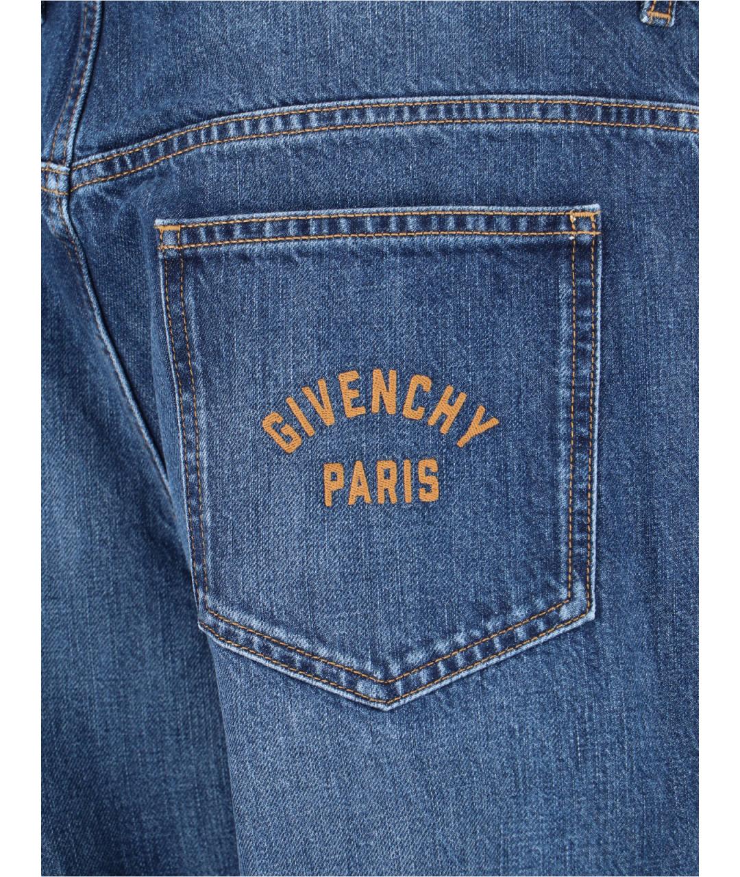 GIVENCHY Синие хлопковые прямые джинсы, фото 4