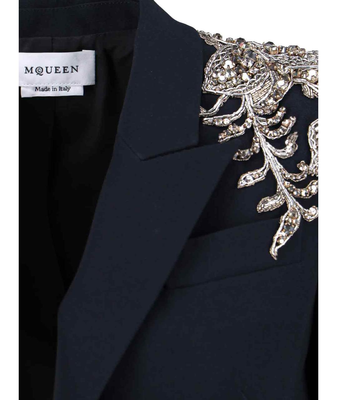 ALEXANDER MCQUEEN Черный ацетатный жакет/пиджак, фото 5