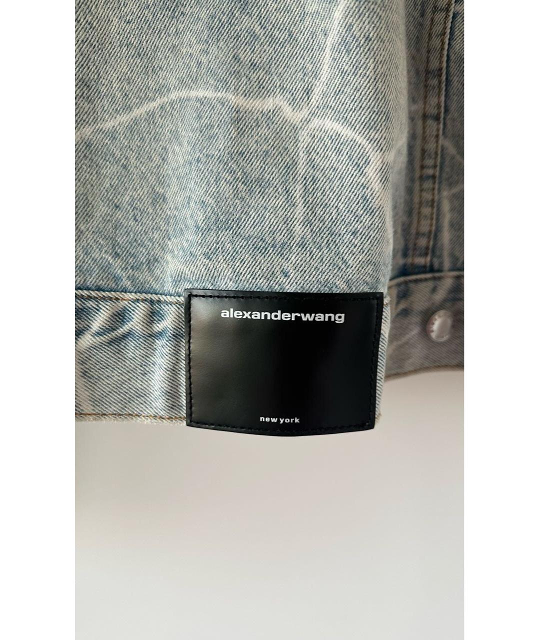 ALEXANDER WANG Голубая хлопковая куртка, фото 3