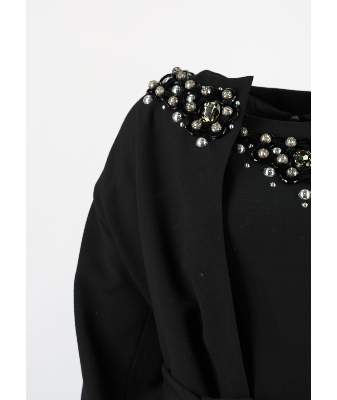 DOLCE&GABBANA Черное шерстяное пальто, фото 4