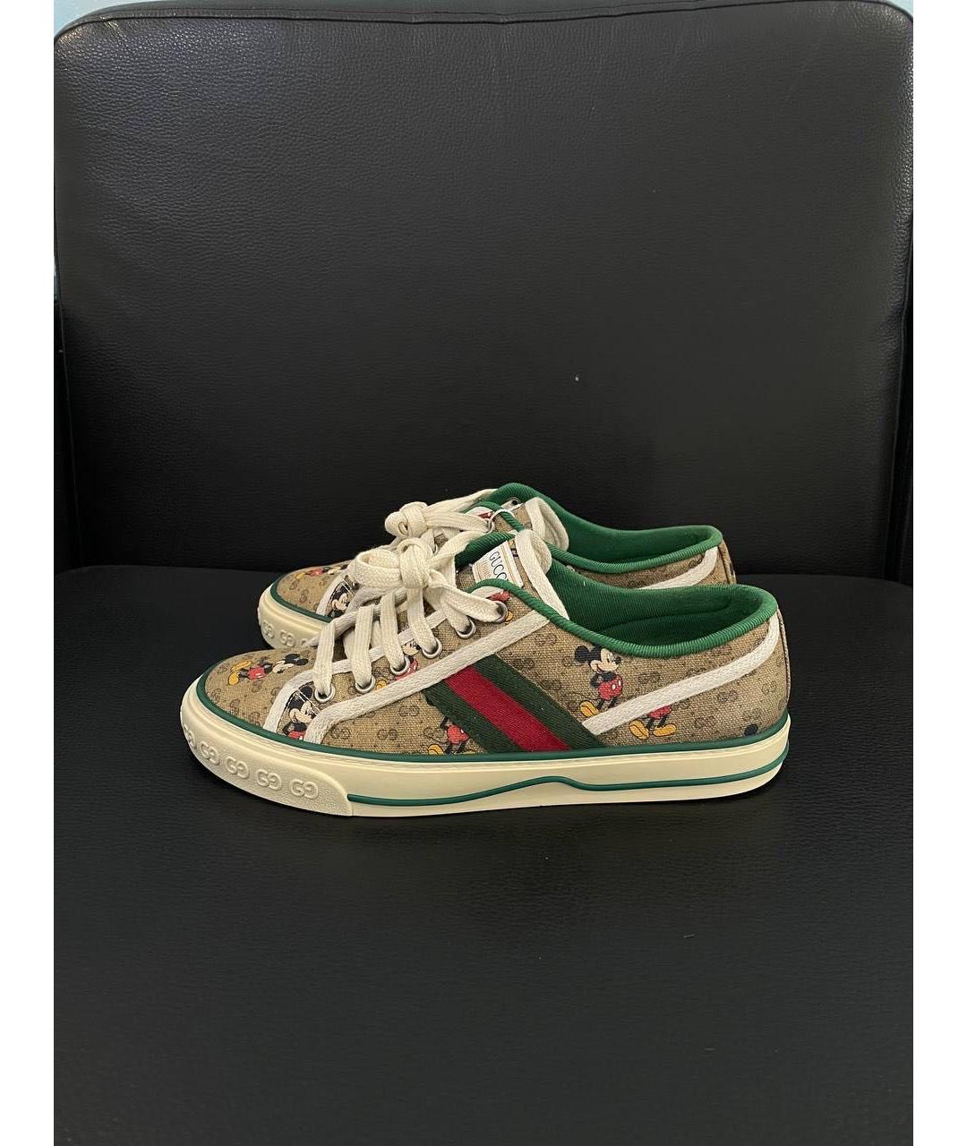 GUCCI Коричневые кеды, фото 5