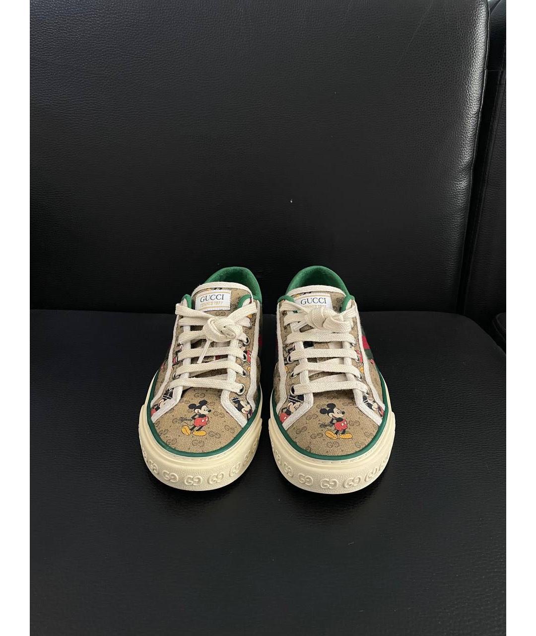 GUCCI Коричневые кеды, фото 2