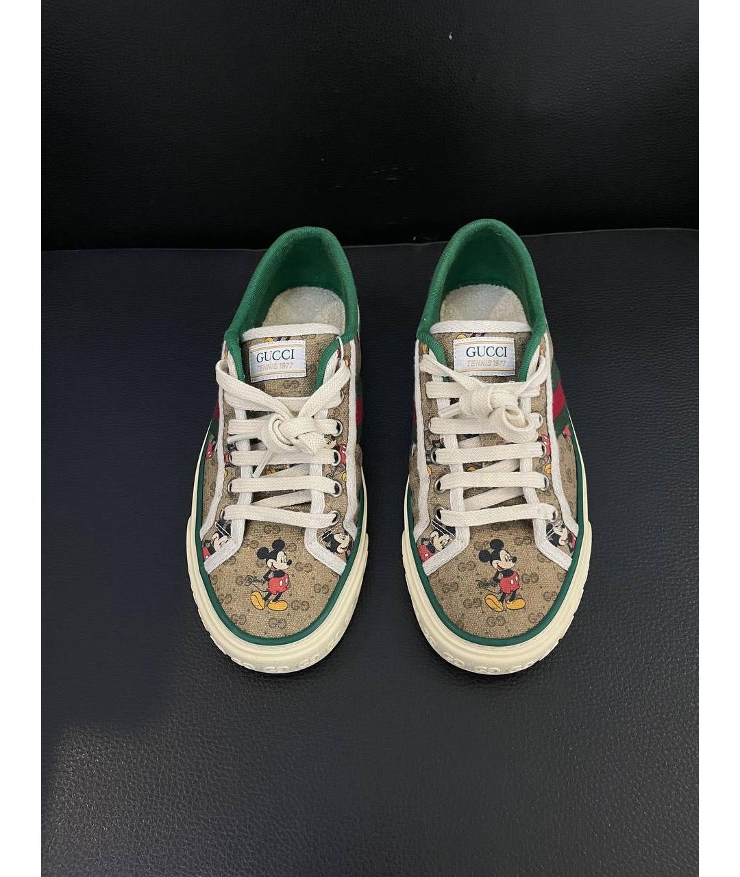 GUCCI Коричневые кеды, фото 6