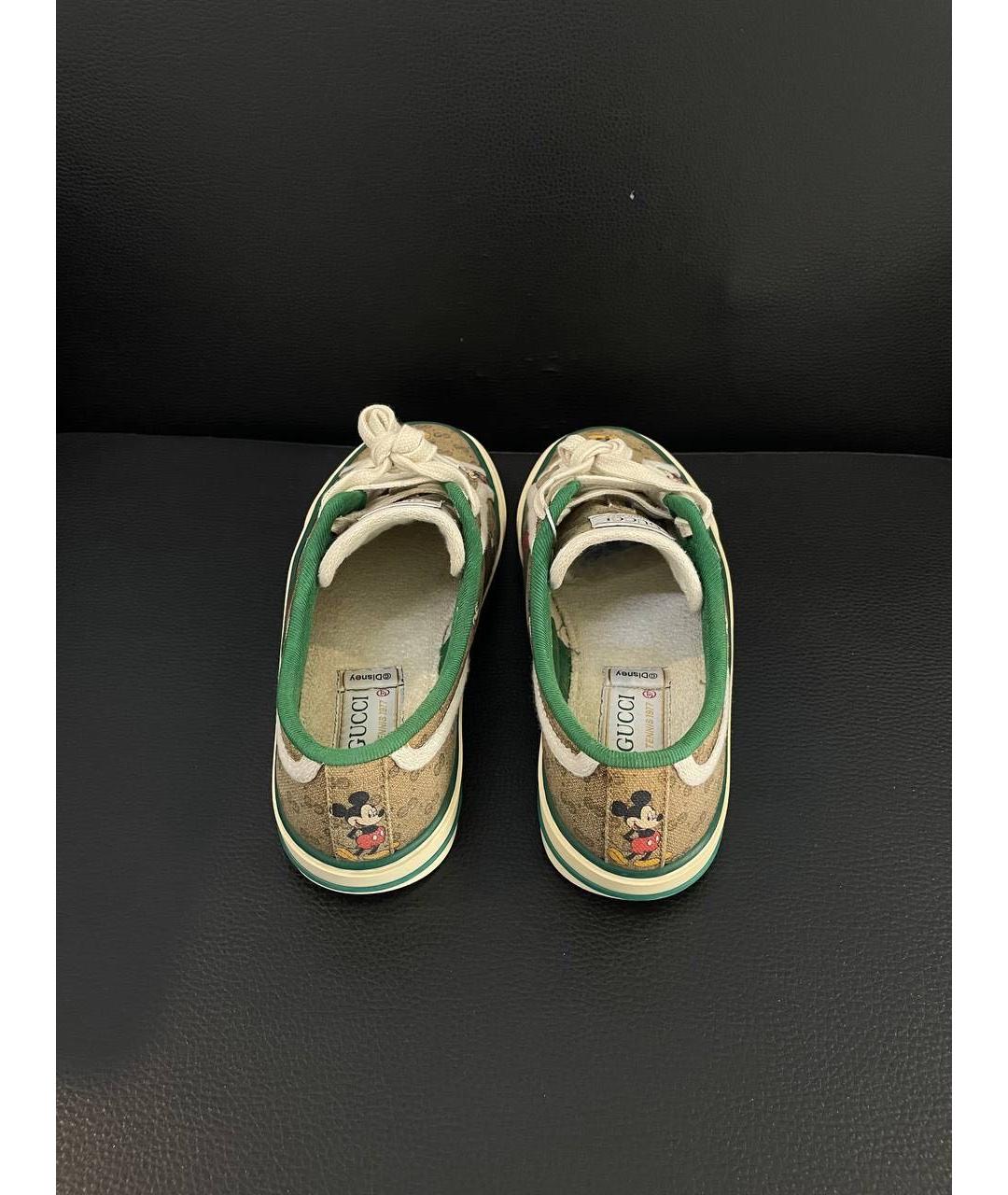 GUCCI Коричневые кеды, фото 4