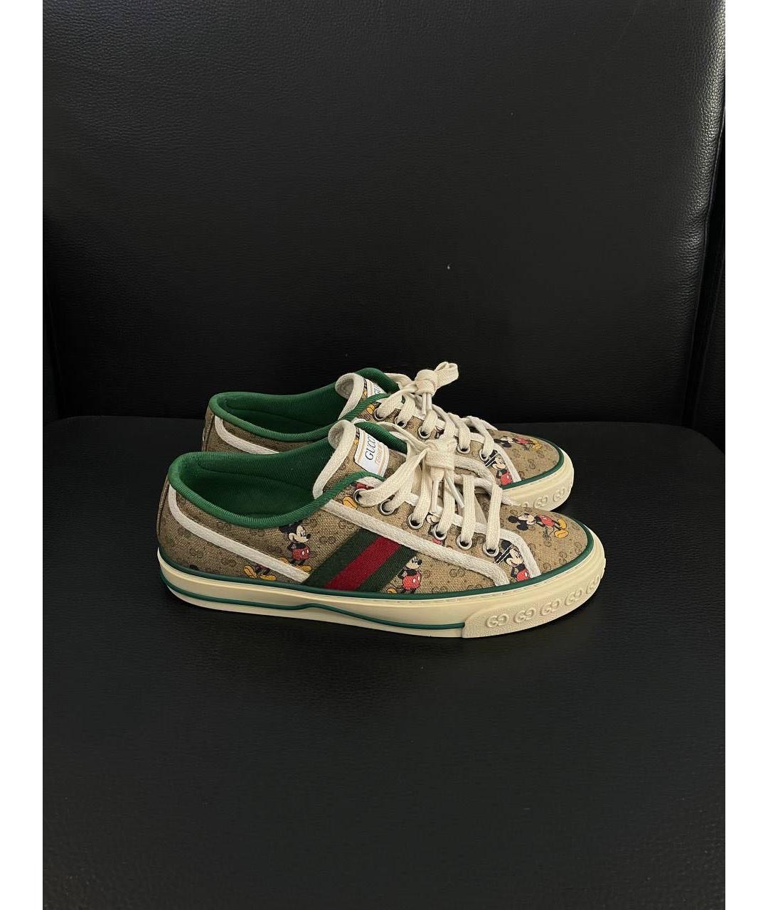 GUCCI Коричневые кеды, фото 7
