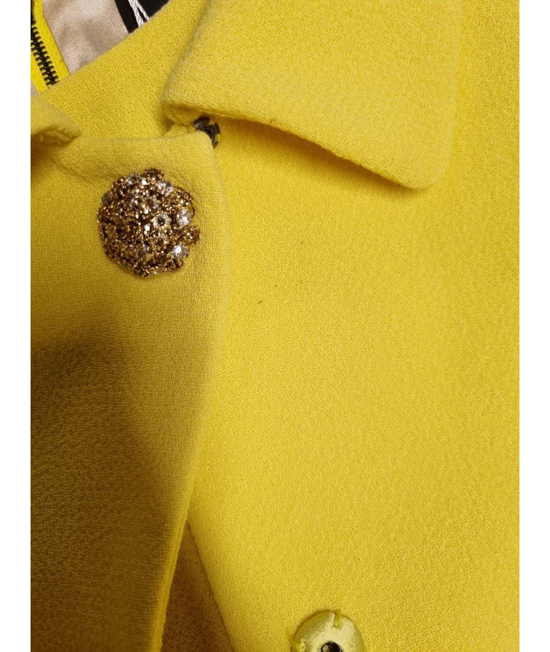 DOLCE&GABBANA Желтый шерстяной костюм с юбками, фото 8