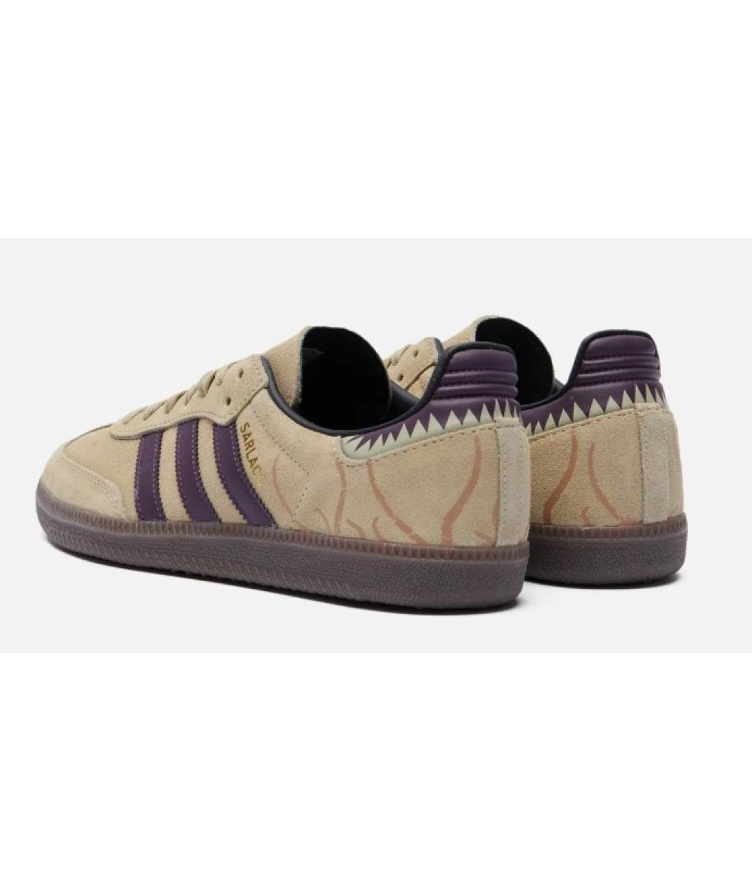 ADIDAS Бежевые замшевые низкие кроссовки / кеды, фото 4