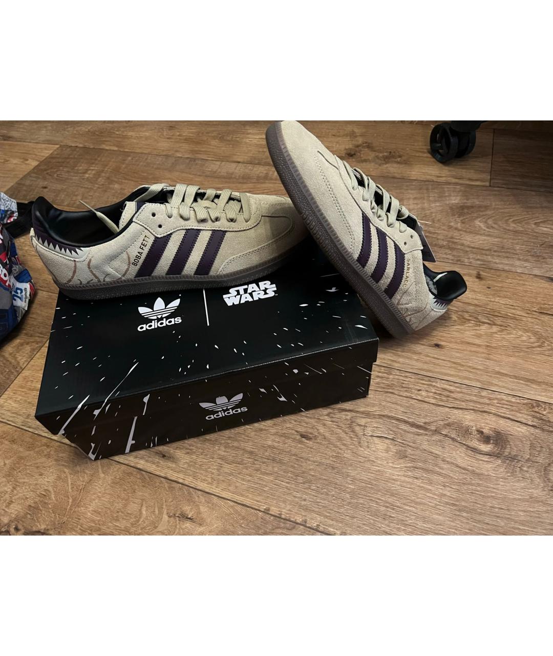 ADIDAS Бежевые замшевые низкие кроссовки / кеды, фото 6
