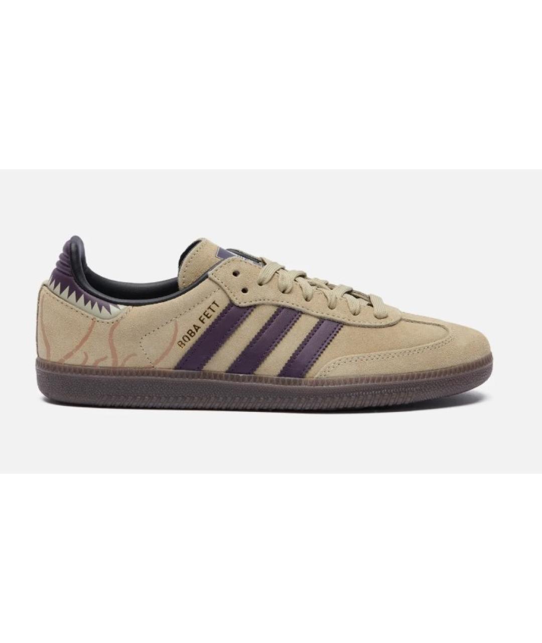 ADIDAS Бежевые замшевые низкие кроссовки / кеды, фото 8