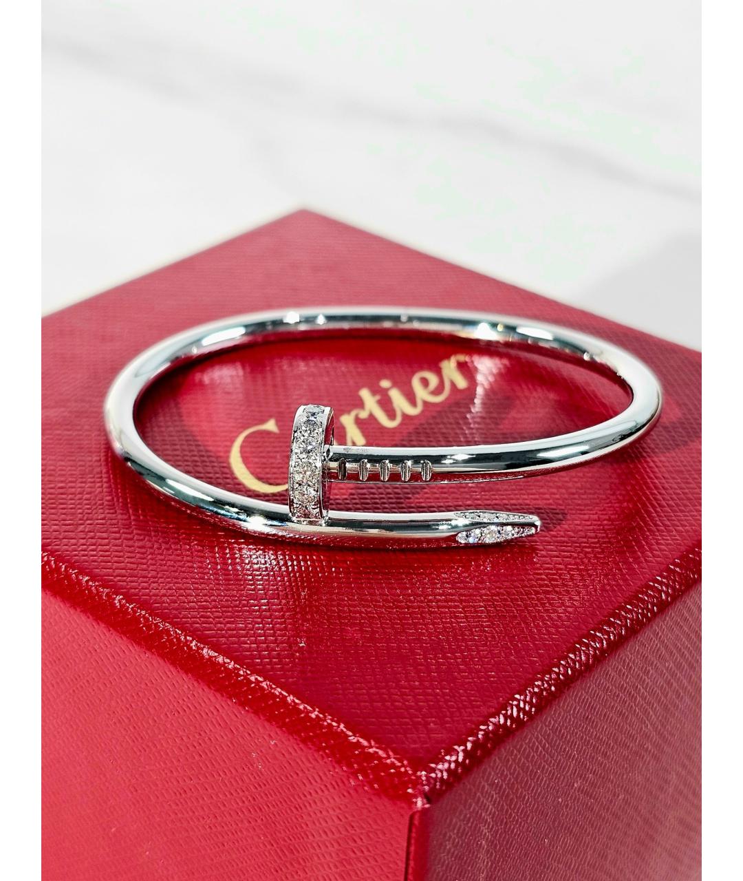 CARTIER Серебрянный браслет из белого золота, фото 3