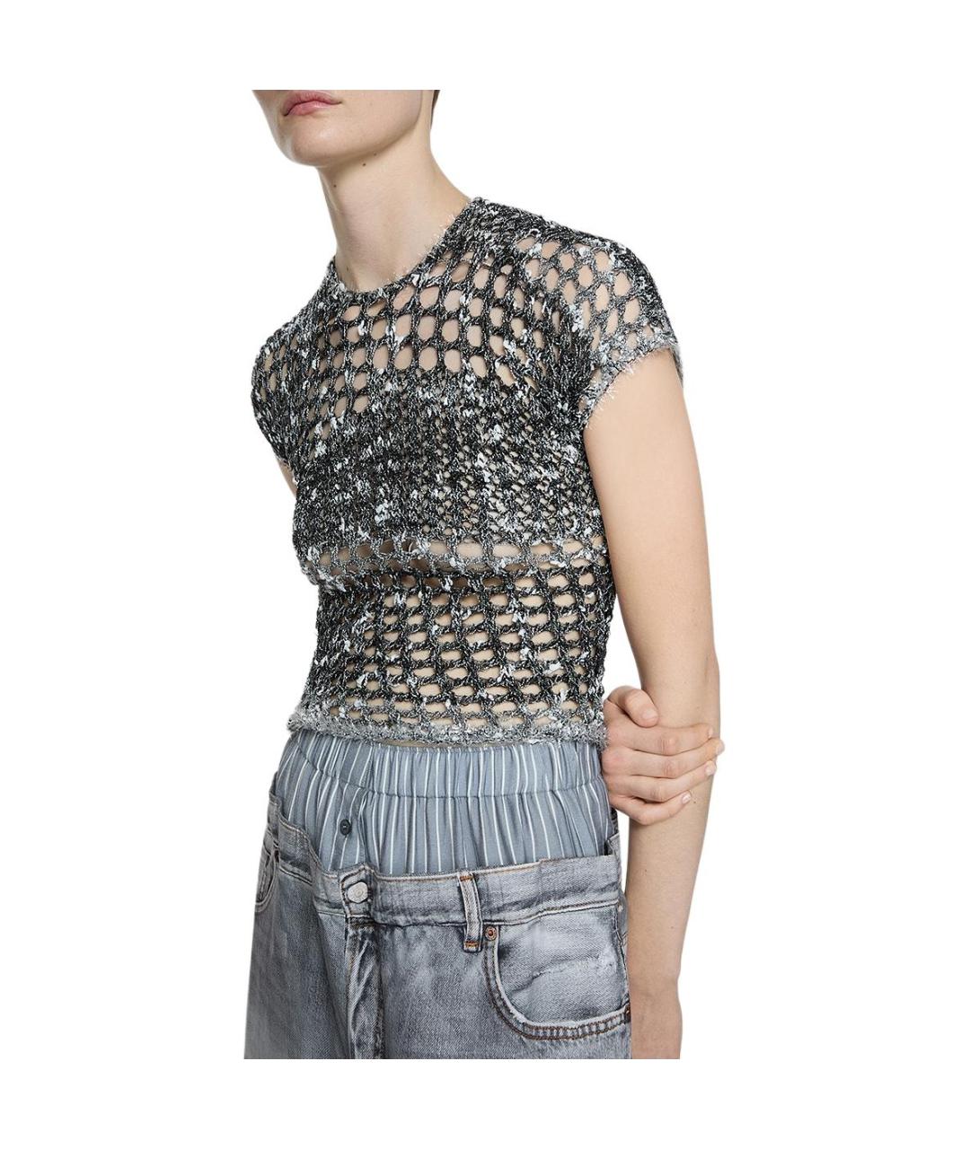 ACNE STUDIOS Черная хлопковая футболка, фото 4