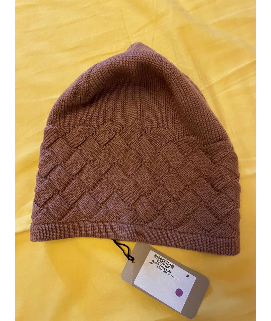 BOTTEGA VENETA Коричневая шерстяная шапка, фото 7