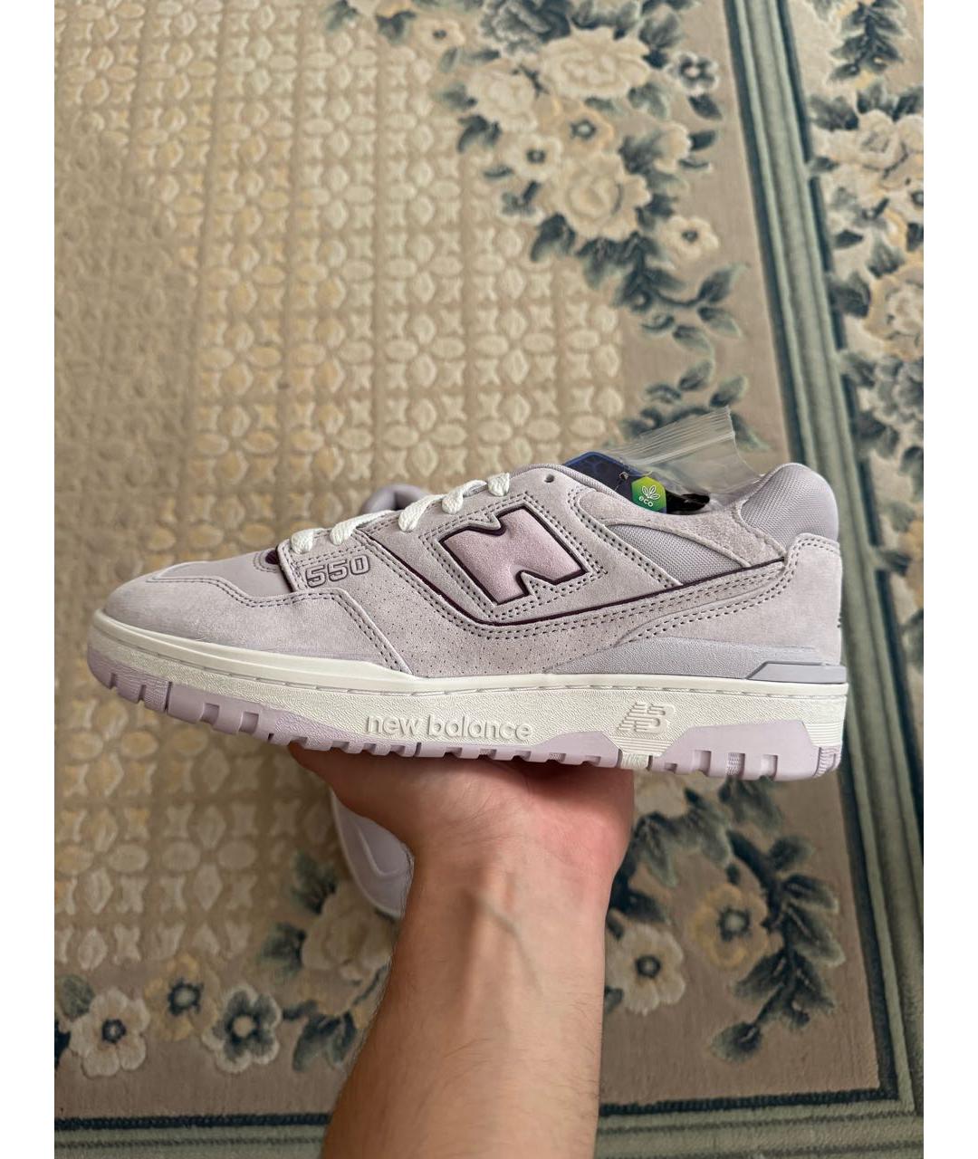 NEW BALANCE Фиолетовые низкие кроссовки / кеды из искусственной кожи, фото 8