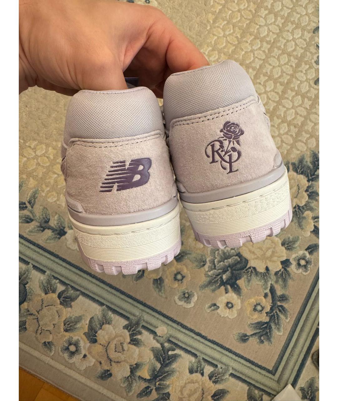 NEW BALANCE Фиолетовые низкие кроссовки / кеды из искусственной кожи, фото 4
