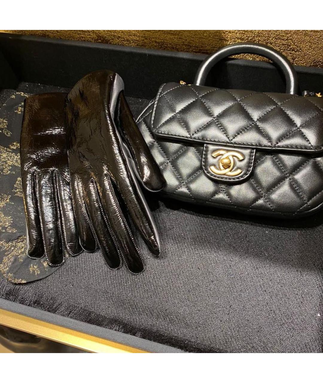 CHANEL Черные кожаные перчатки, фото 4