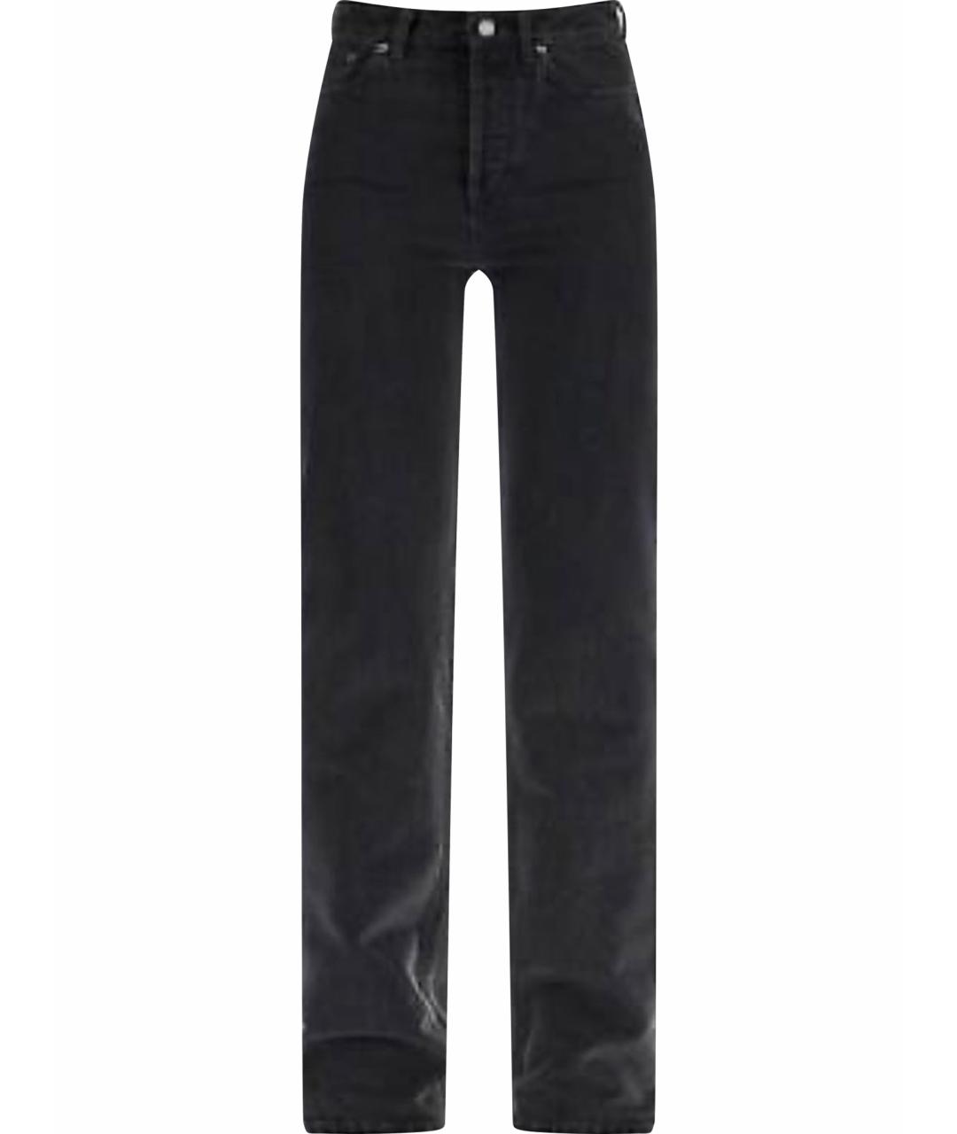 SAINT LAURENT Черные хлопковые прямые джинсы, фото 1