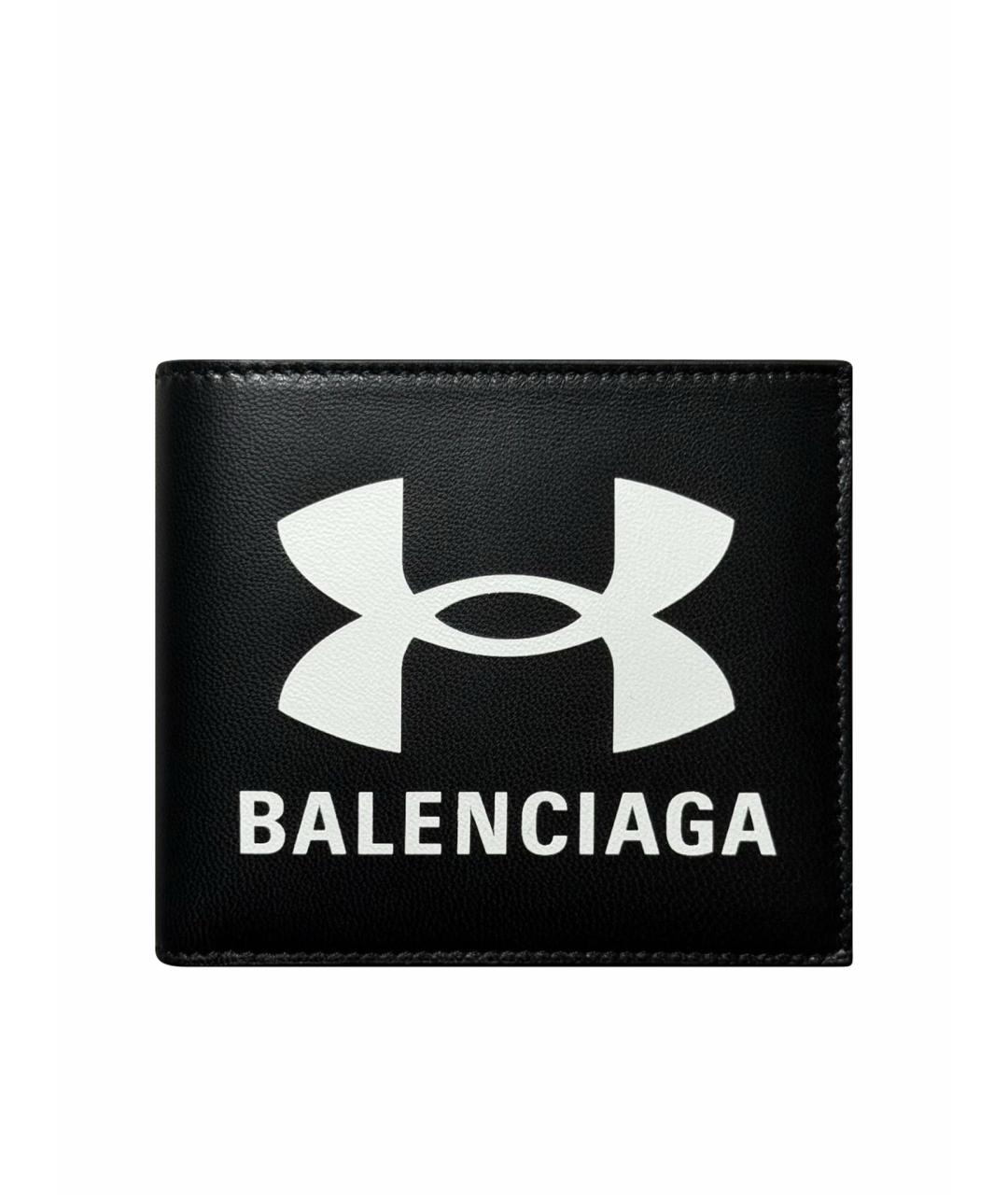 BALENCIAGA Черный кожаный кошелек, фото 1