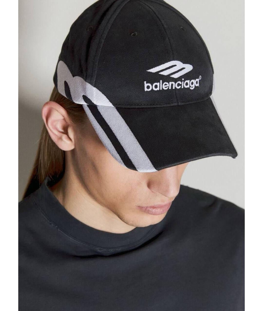 BALENCIAGA Черная хлопковая кепка/бейсболка, фото 2