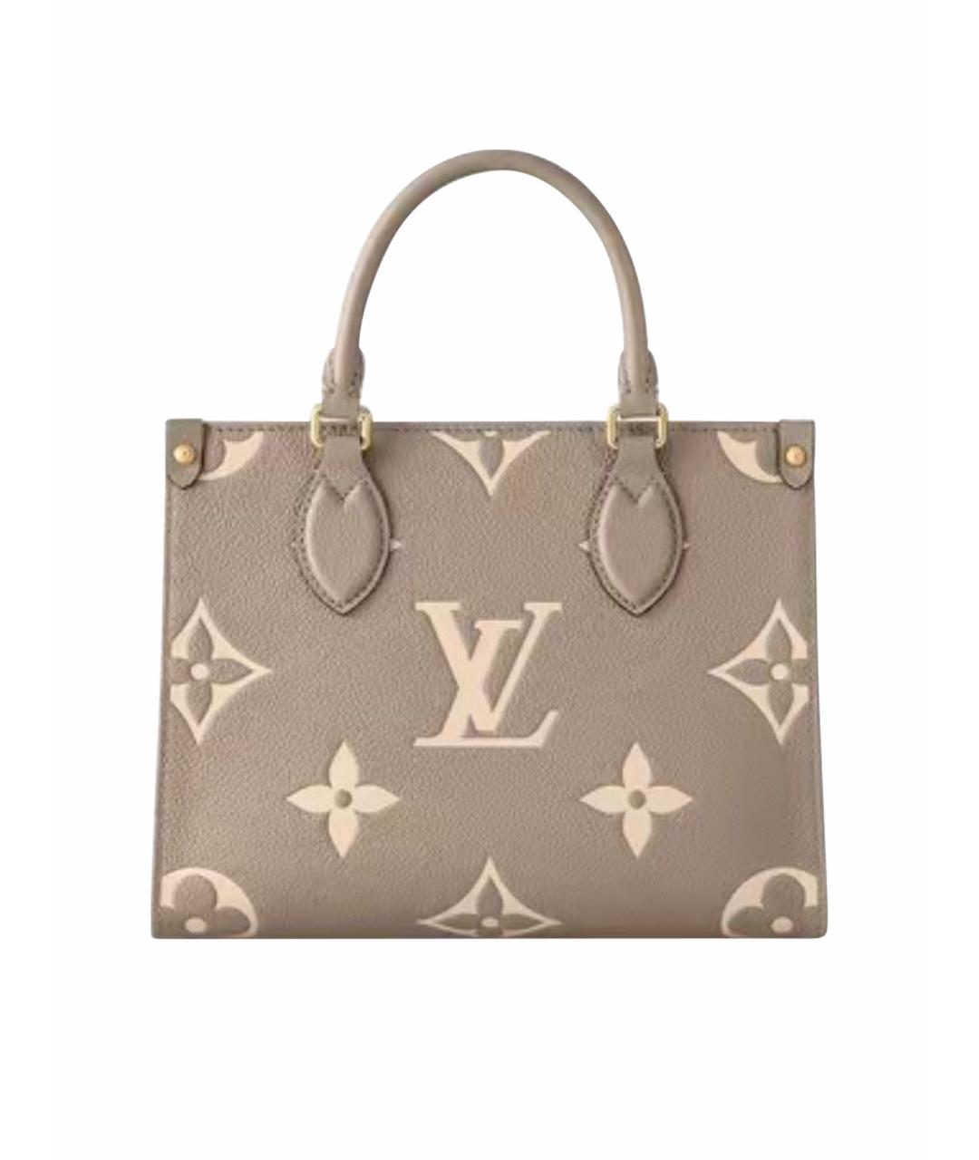 LOUIS VUITTON Бежевая кожаная сумка через плечо, фото 1