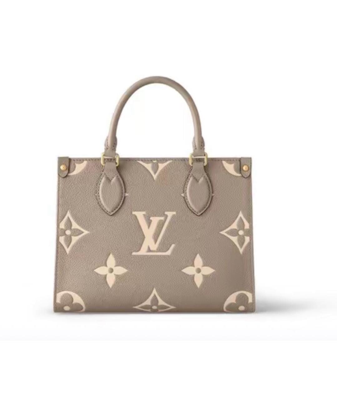 LOUIS VUITTON Бежевая кожаная сумка через плечо, фото 3