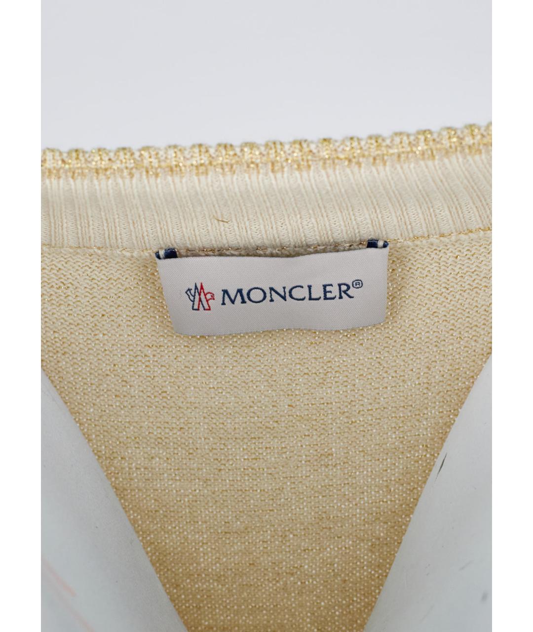 MONCLER Золотой хлопковый костюм с брюками, фото 3