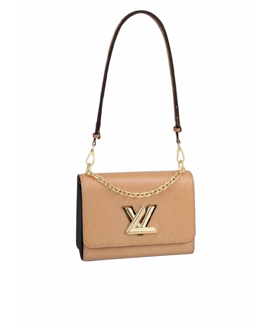 LOUIS VUITTON Бежевая кожаная сумка через плечо, фото 1