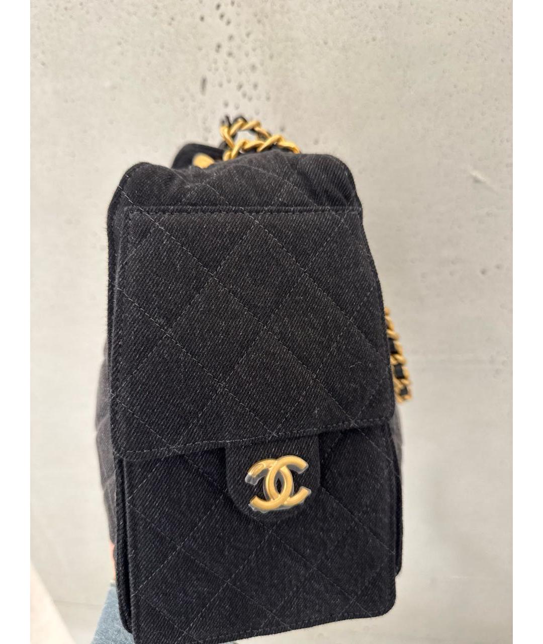 CHANEL Черная деним сумка через плечо, фото 6