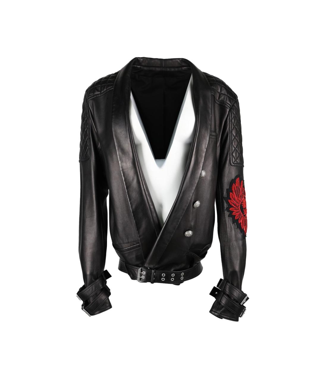 BALMAIN Черная кожаная куртка, фото 6