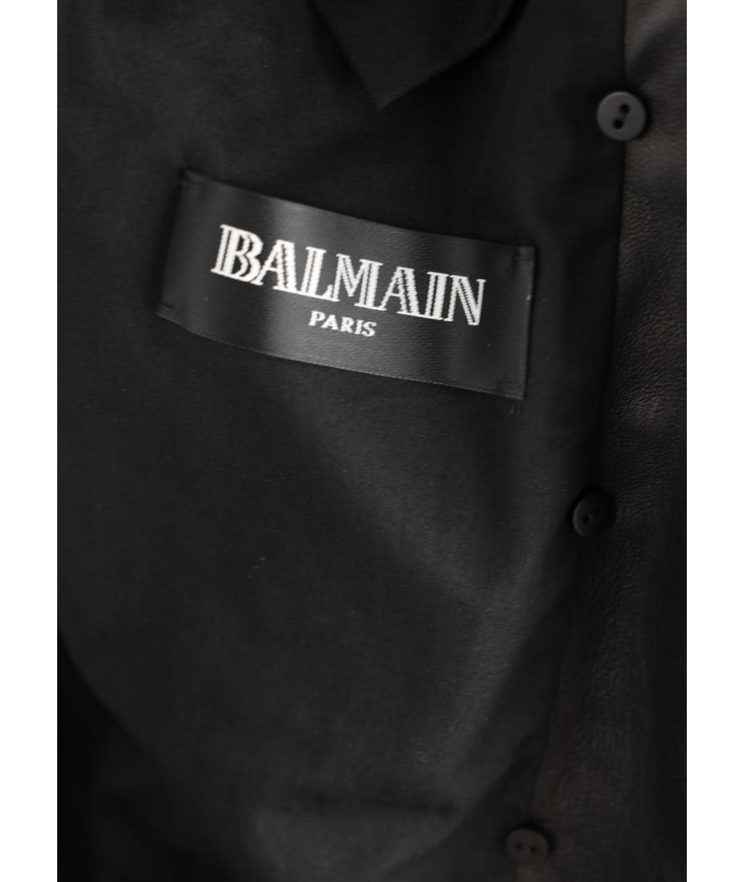 BALMAIN Черная кожаная куртка, фото 3