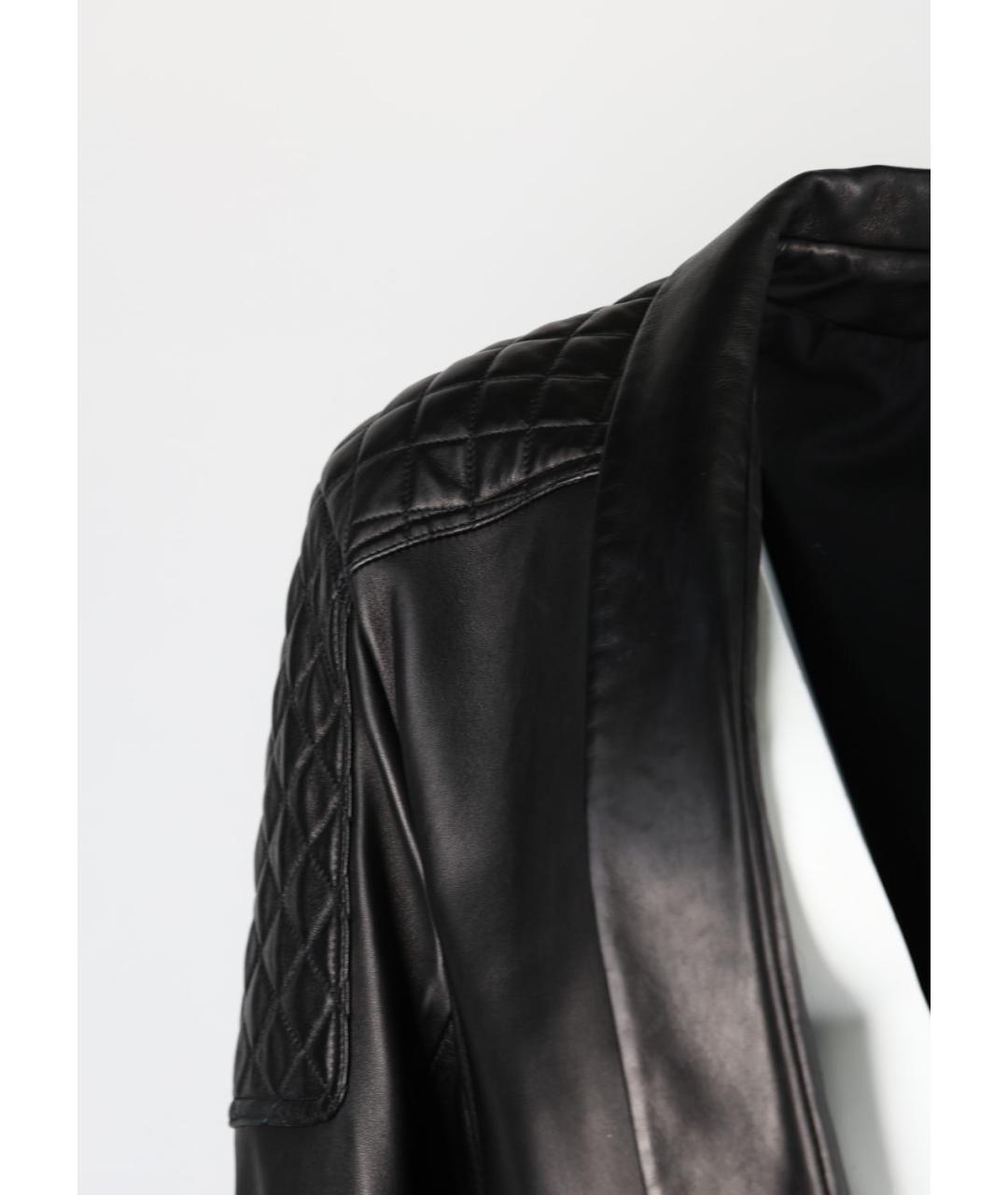 BALMAIN Черная кожаная куртка, фото 5