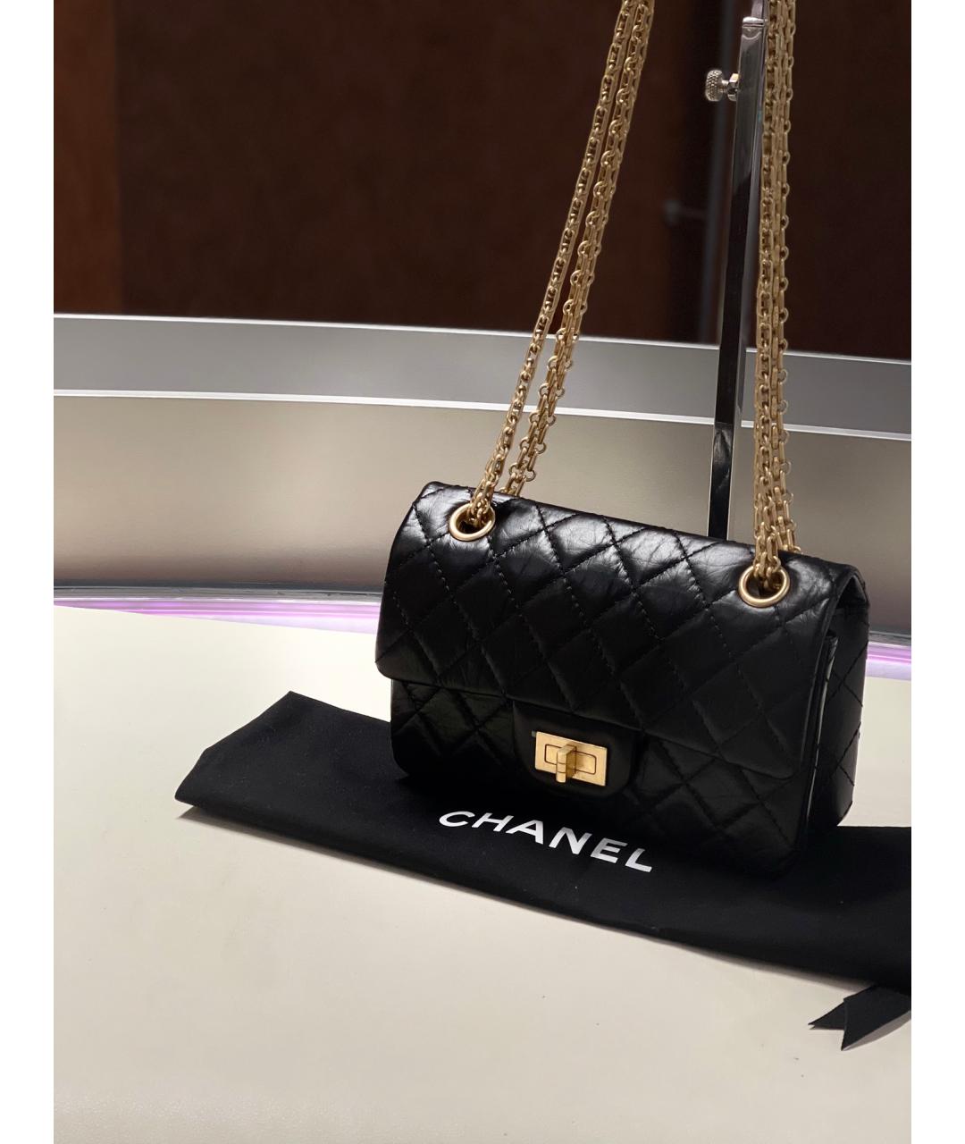 CHANEL Черная кожаная сумка через плечо, фото 7