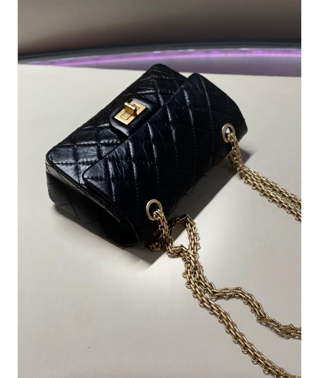 CHANEL Черная кожаная сумка через плечо, фото 6
