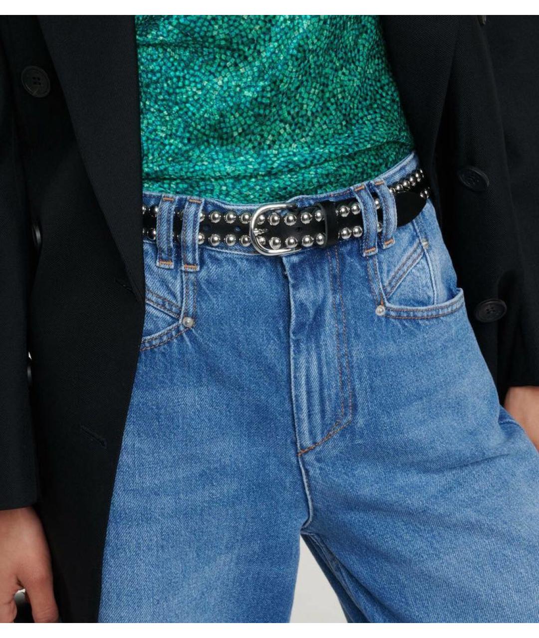 ISABEL MARANT Черный кожаный ремень, фото 8