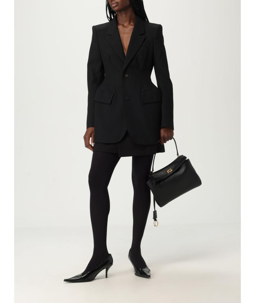 BALENCIAGA Черная вискозная юбка мини, фото 3