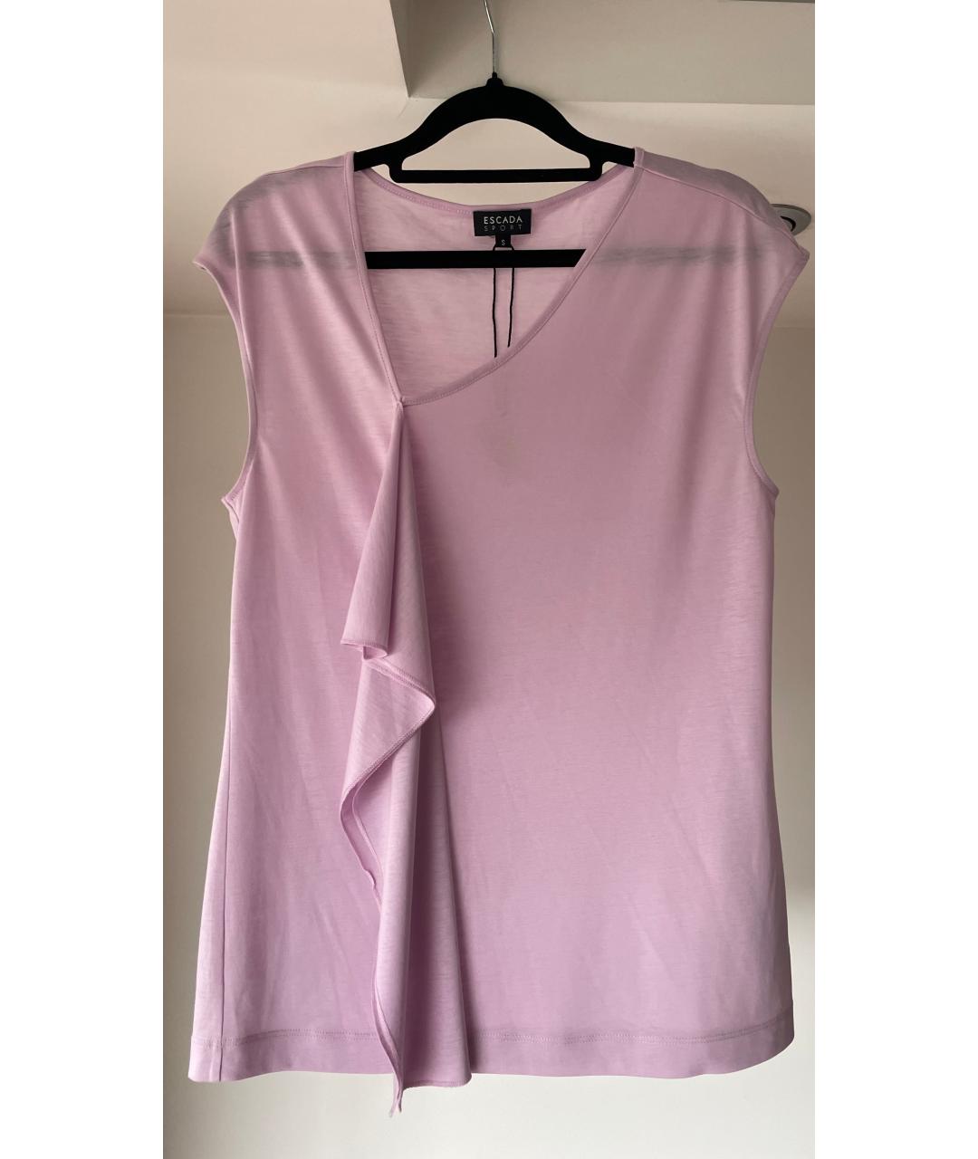 ESCADA Розовая хлопковая футболка, фото 6