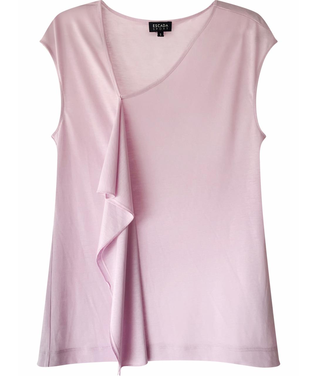 ESCADA Розовая хлопковая футболка, фото 1