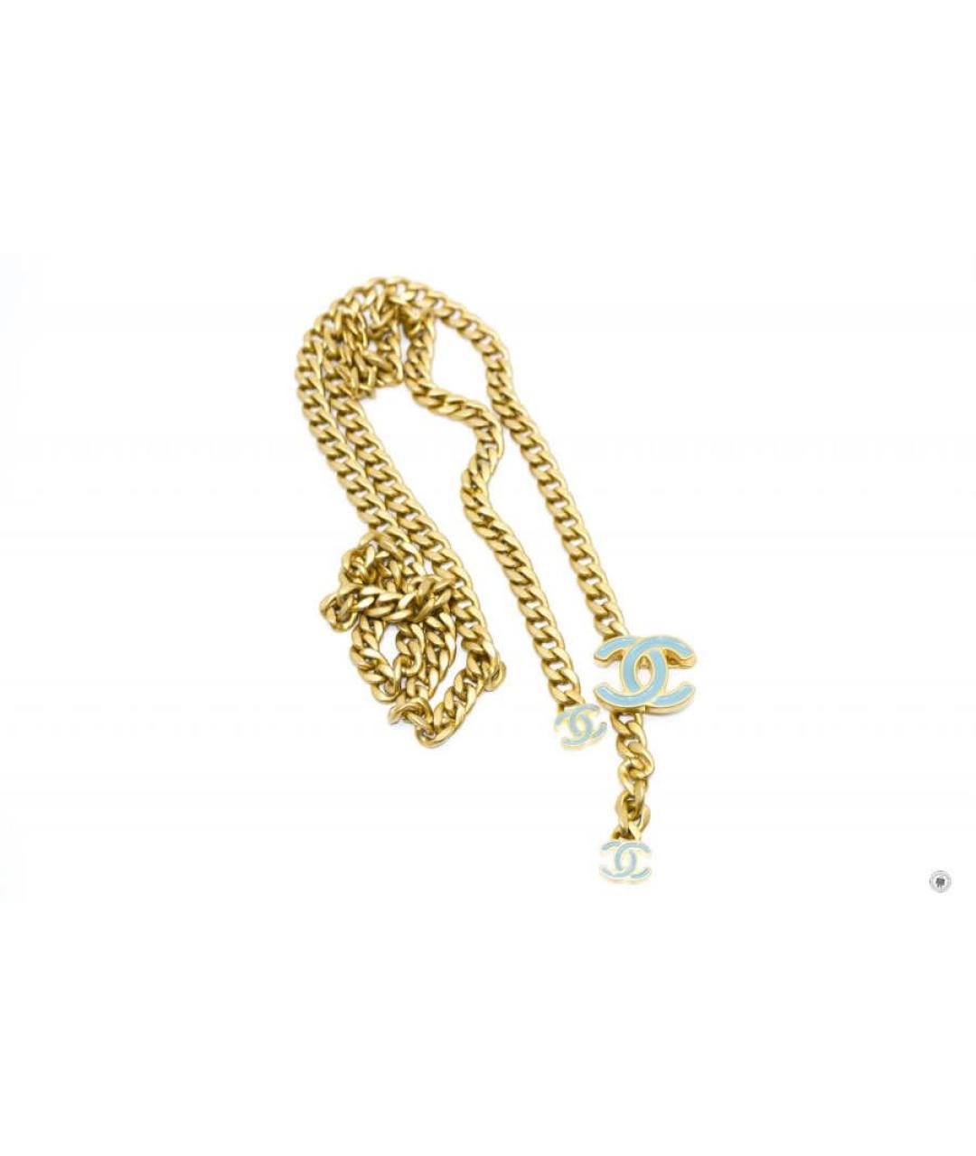 CHANEL Голубая кожаная поясная сумка, фото 2