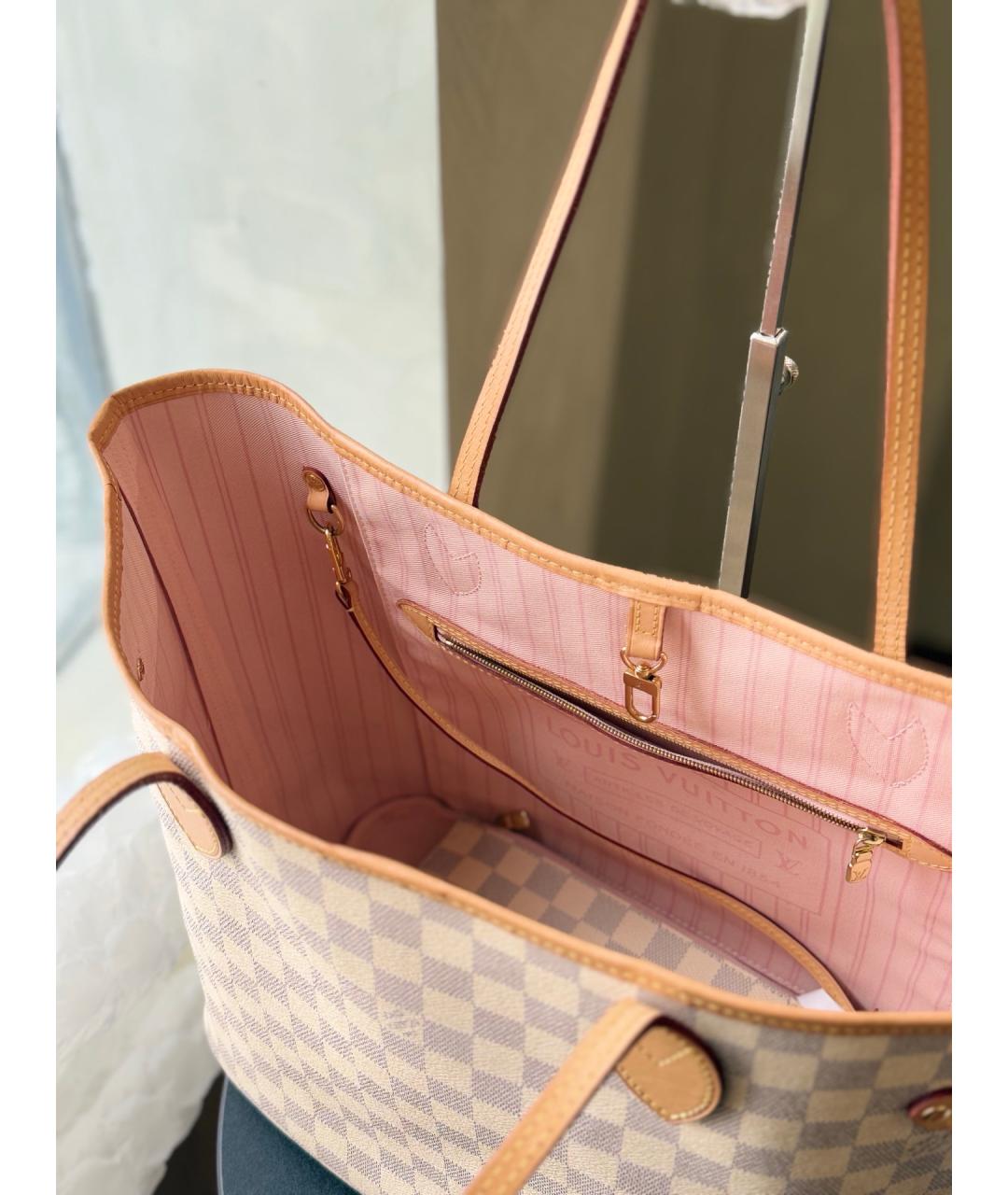 LOUIS VUITTON Бежевая сумка тоут из искусственной кожи, фото 7