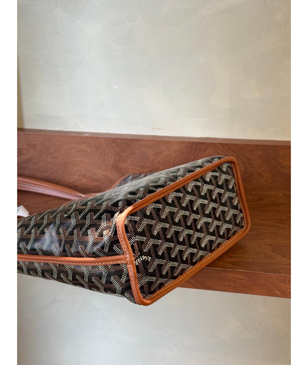GOYARD Коричневая сумка тоут из искусственной кожи, фото 7